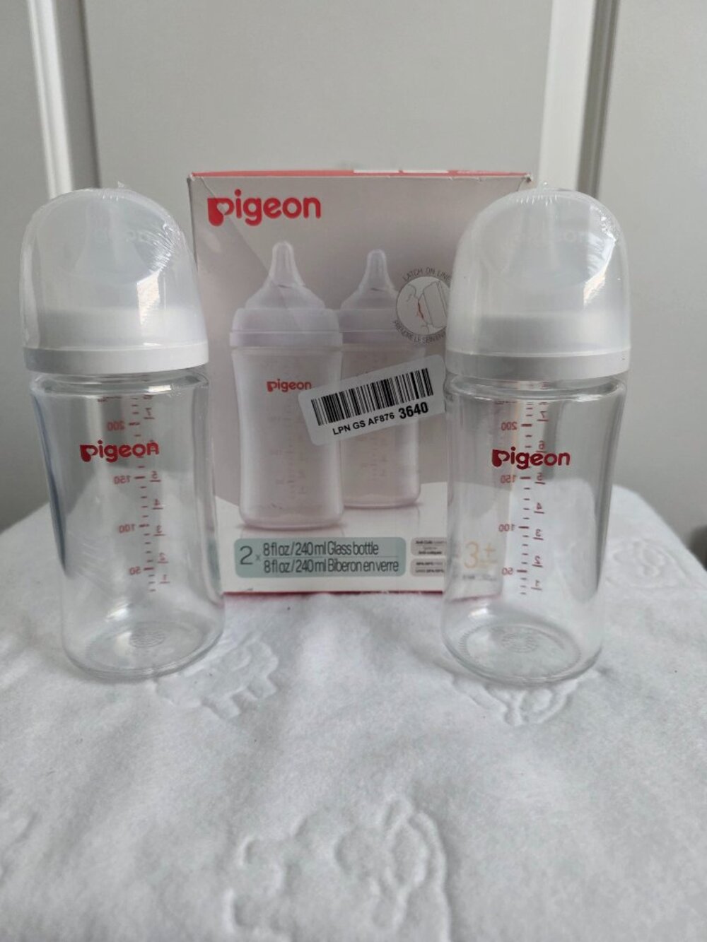 NEW Pigeon Baby Glass Bottle 8 oz 2-Pack